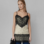 OpéraSPORT - Emma Top, Beige Print, Lace OpéraSPORT - Emma Top, Beige Print, Lace