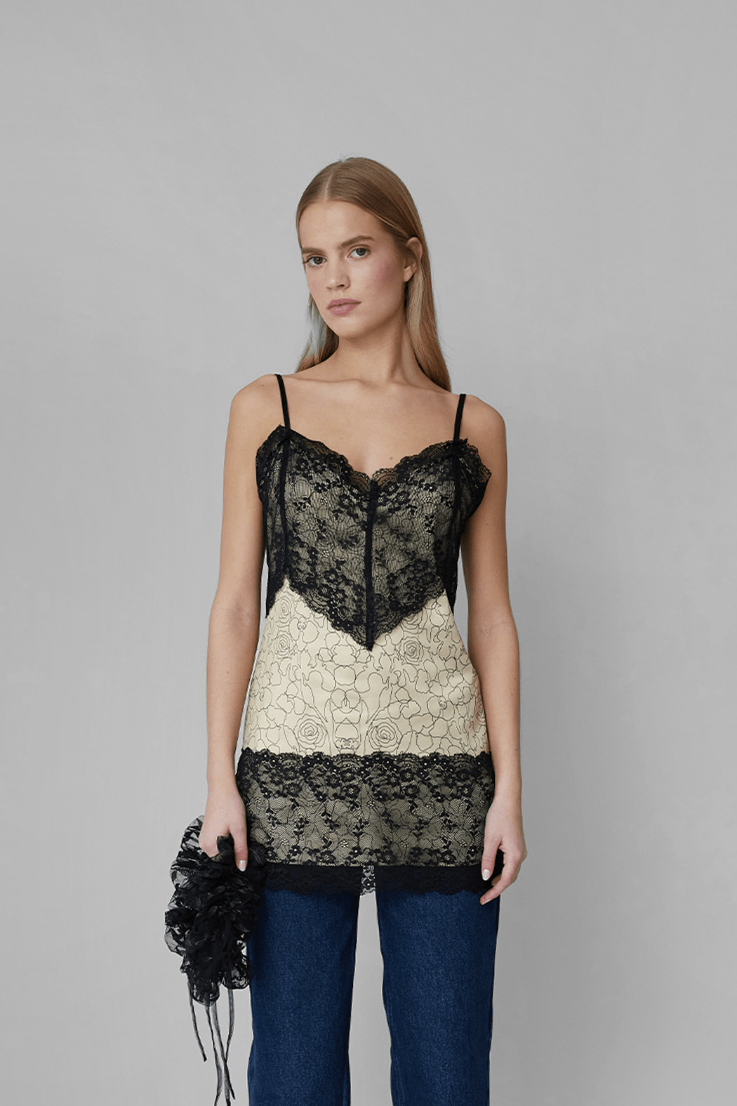 OpéraSPORT - Emma Top, Beige Print, Lace OpéraSPORT - Emma Top, Beige Print, Lace