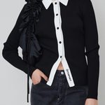 OpéraSPORT - Marthe Polo Cardigan, Black OpéraSPORT - Marthe Polo Cardigan, Black