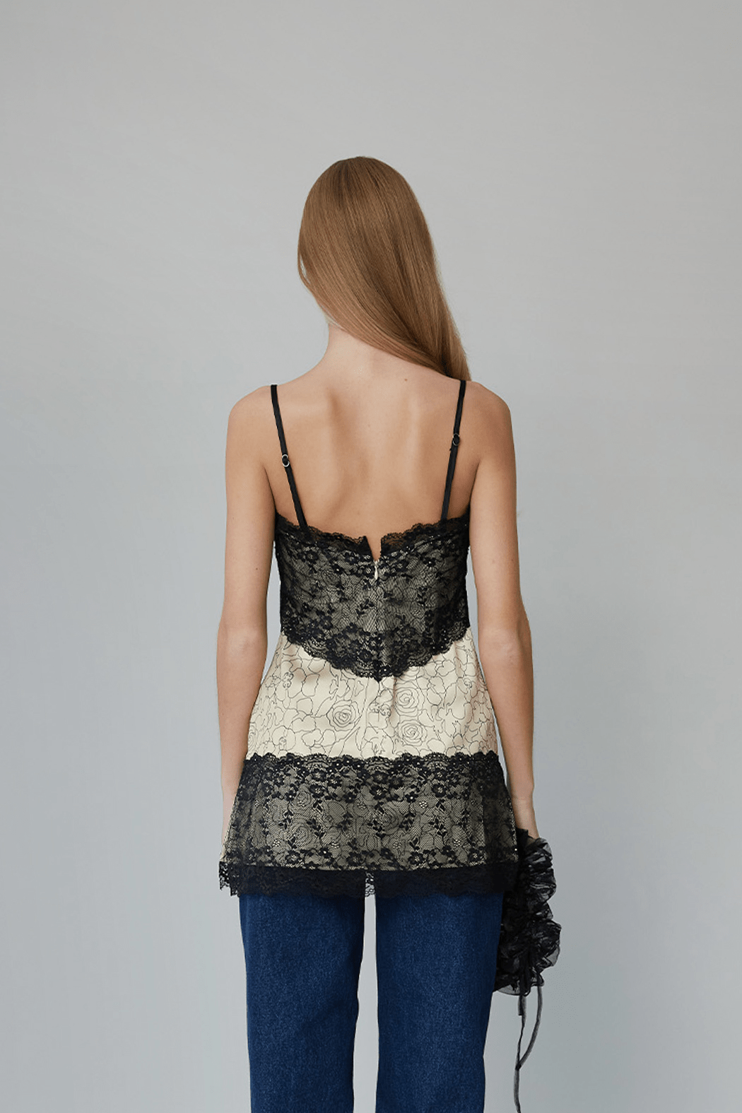 OpéraSPORT - Emma Top, Beige Print, Lace OpéraSPORT - Emma Top, Beige Print, Lace
