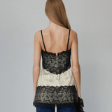 OpéraSPORT - Emma Top, Beige Print, Lace OpéraSPORT - Emma Top, Beige Print, Lace