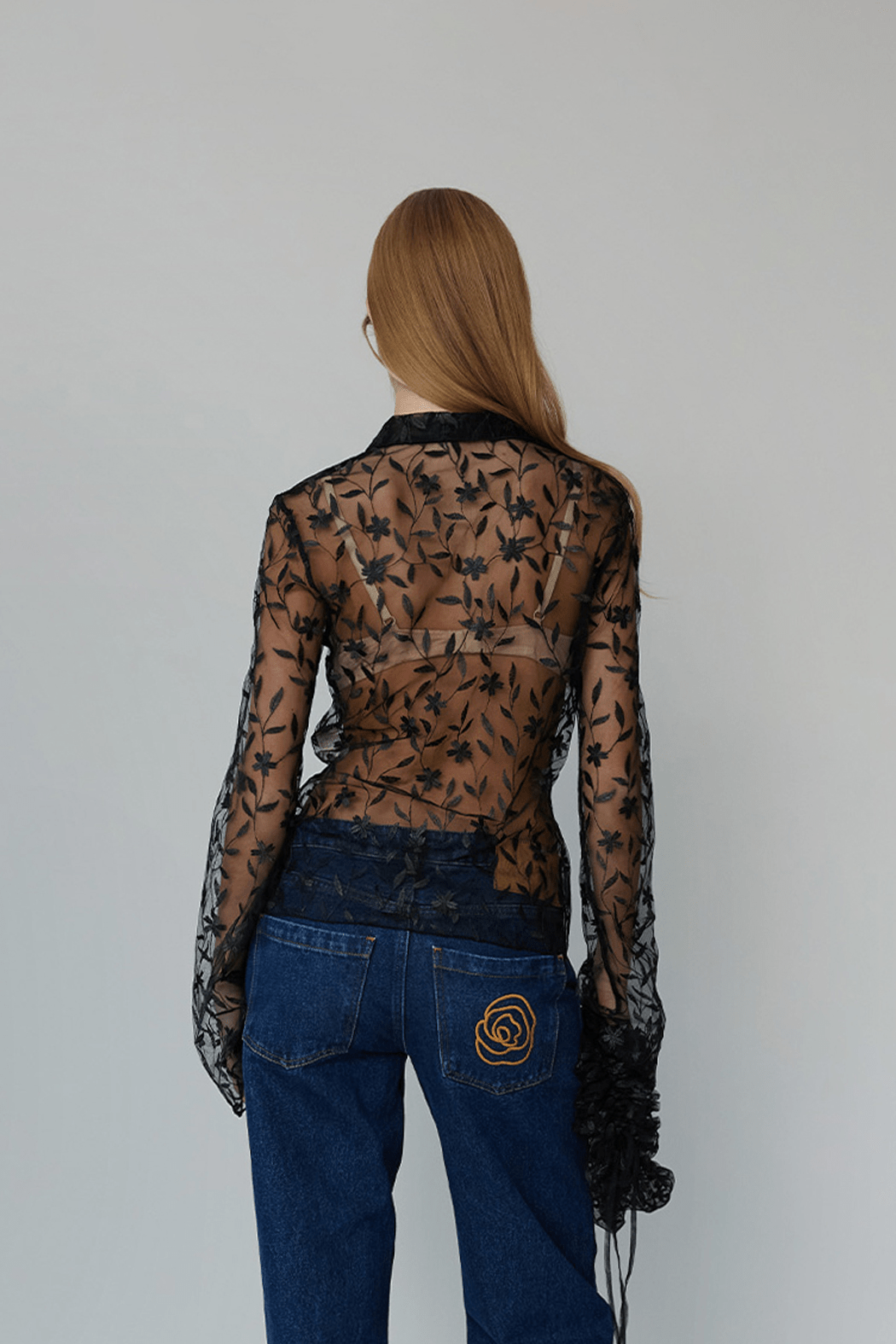 OpéraSPORT - Flora shirt, black lace OpéraSPORT - Flora shirt, black lace