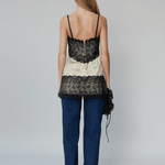 OpéraSPORT - Emma Top, Beige Print, Lace OpéraSPORT - Emma Top, Beige Print, Lace