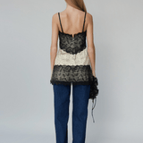 OpéraSPORT - Emma Top, Beige Print, Lace OpéraSPORT - Emma Top, Beige Print, Lace