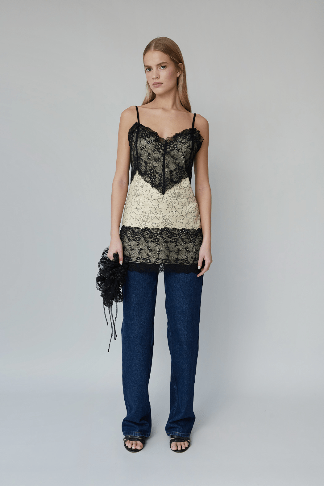 OpéraSPORT - Emma Top, Beige Print, Lace OpéraSPORT - Emma Top, Beige Print, Lace