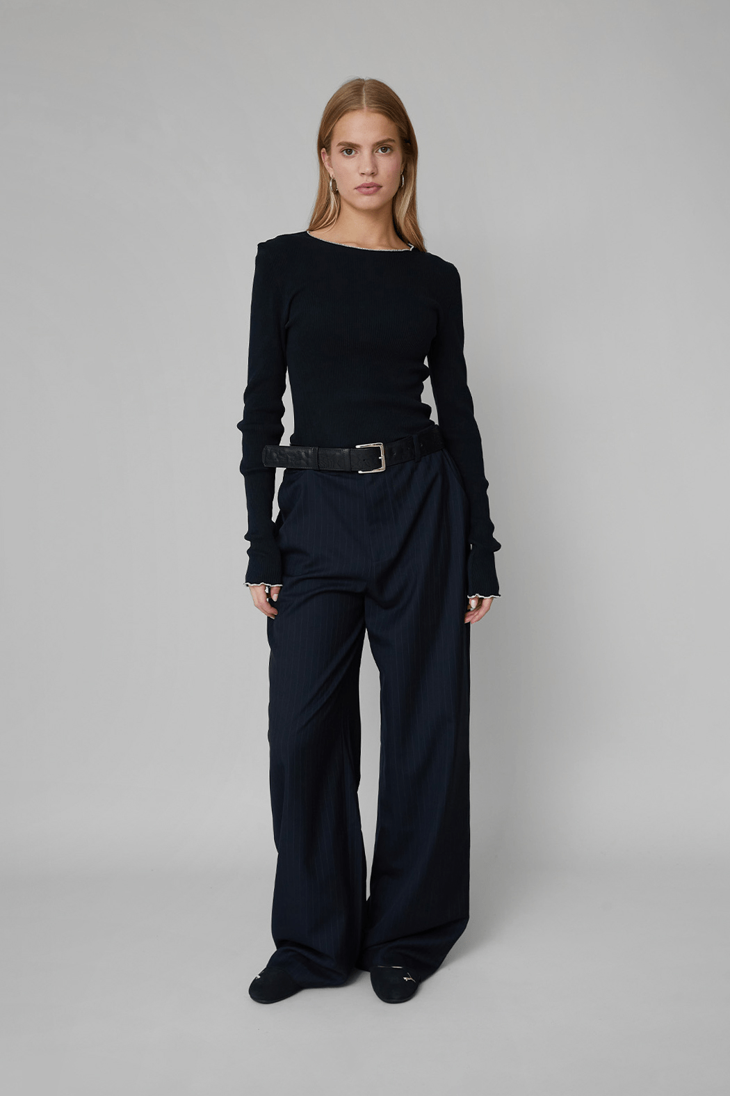 OpéraSPORT - Helena Trouser, navy striped OpéraSPORT - Helena Trouser, navy striped