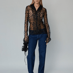 OpéraSPORT - Flora shirt, black lace OpéraSPORT - Flora shirt, black lace