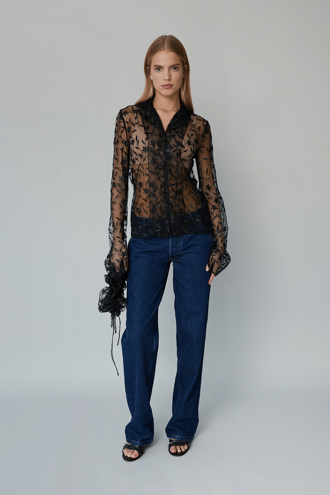 OpéraSPORT - Flora shirt, black lace OpéraSPORT - Flora shirt, black lace