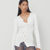 OpéraSPORT - Claire seamless cardigan, White OpéraSPORT - Claire seamless cardigan, White
