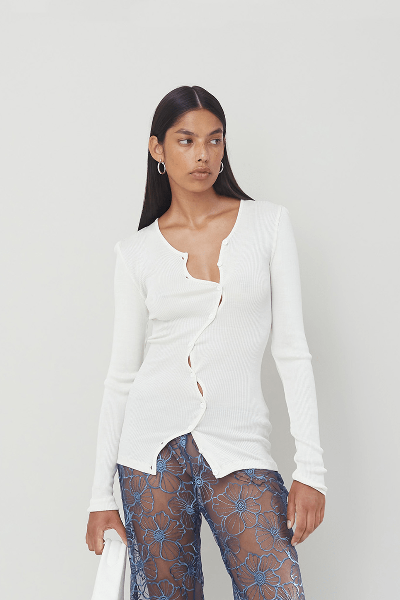 OpéraSPORT - Claire seamless cardigan, White OpéraSPORT - Claire seamless cardigan, White
