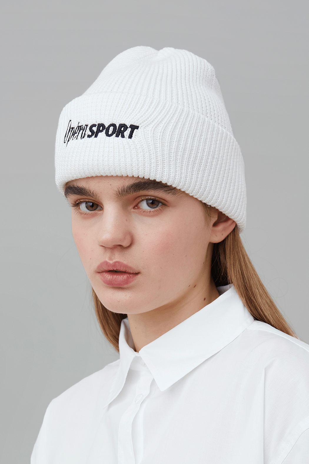 OpéraSPORT -  André Unisex Beanie, White OpéraSPORT -  André Unisex Beanie, White