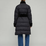 AMBRA LONG PUFFER COAT - BLACK