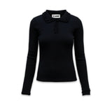 ARIANNA SEAMLESS POLO - BLACK