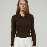 ARIA SEAMLESS TOP - BROWN