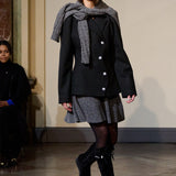 ORNELLA WOOL JACKET - BLACK