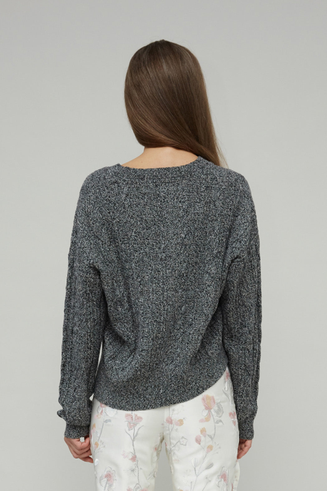 BELLE KNIT SWEATER - GREY