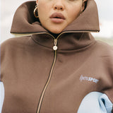 BRIXTON UNISEX SWEATSHIRT - BROWN/LAVENDER