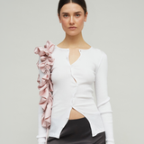 CLAIRE SEAMLESS TOP - WHITE