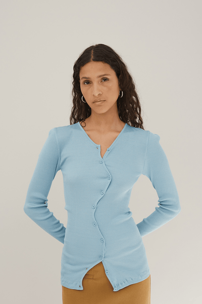 OperaSPORT／CLAIRE SEAMLESSCARDIGAN CLAIRE_SEAMLESS_CARDIGAN_BLUE_