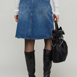 CLAUDIA DENIM SKIRT - BLUE