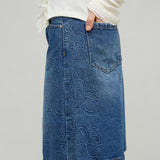 CLAUDIA DENIM SKIRT - BLUE