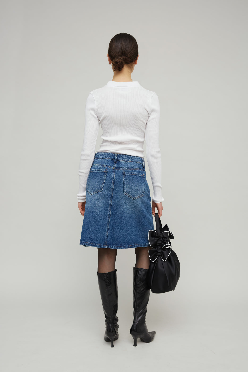 CLAUDIA DENIM SKIRT - BLUE