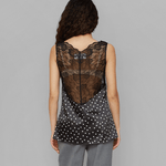 OpéraSPORT, CAMILA LACE TOP, Black Lace & White Dots