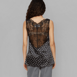 OpéraSPORT, CAMILA LACE TOP, Black Lace & White Dots