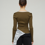 CONSTANZA SEAMLESS TOP - OLIVE