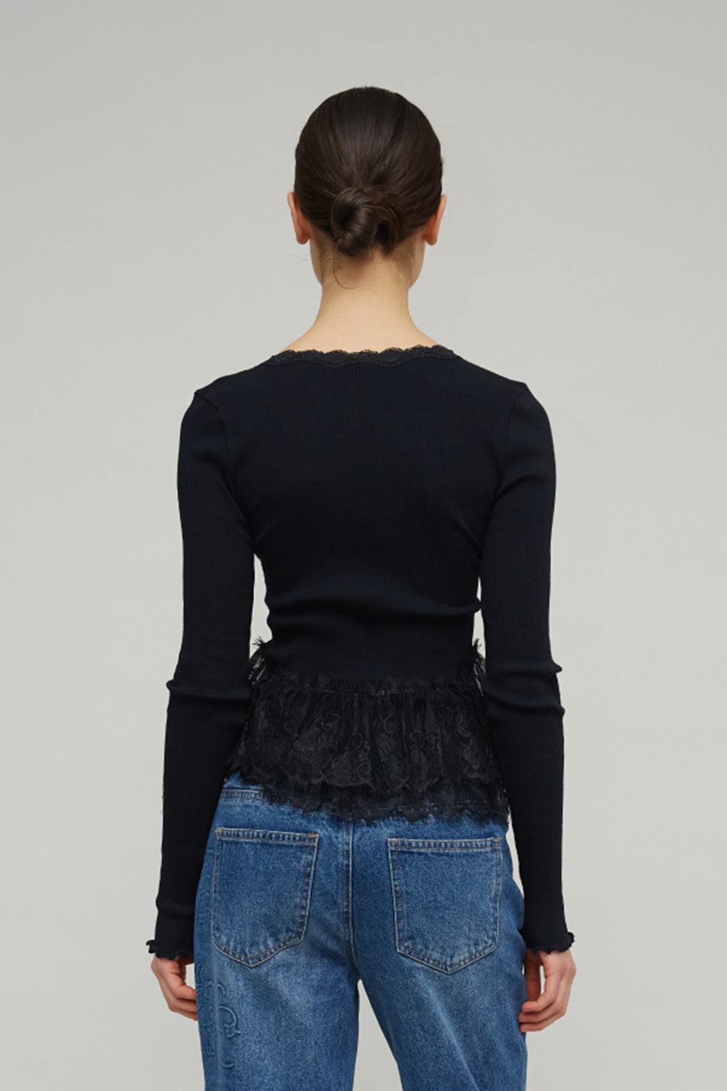 ELOISA SEAMLESS CARDIGAN - BLACK