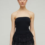 ELOISA SEAMLESS TOP - BLACK