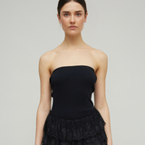 ELOISA SEAMLESS TOP - BLACK