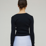 EVE SEAMLESS TOP - BLACK