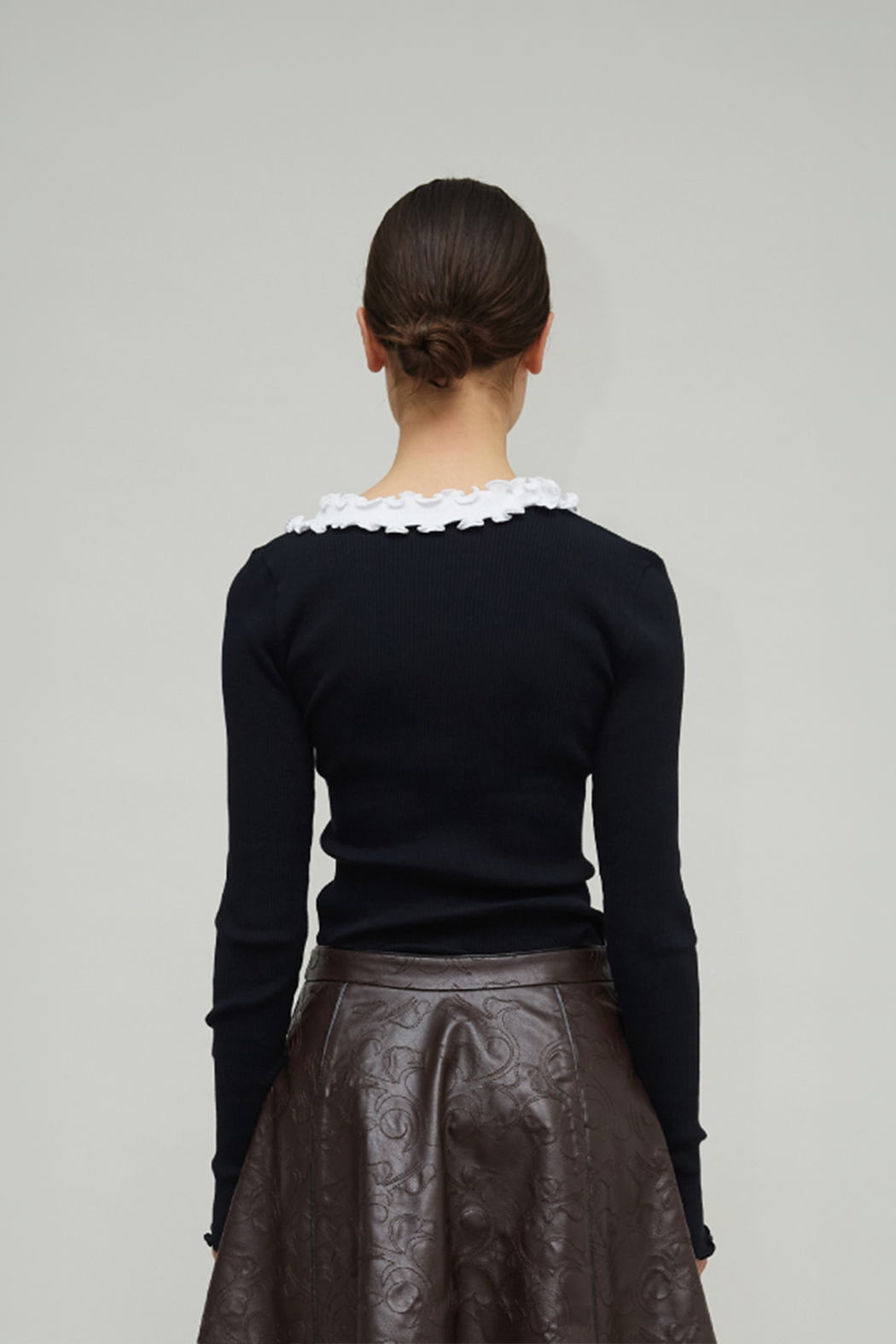 EVITA SEAMLESS TOP - BLACK