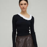 EVITA SEAMLESS TOP - BLACK