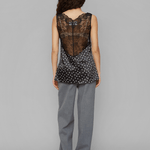 OpéraSPORT, CAMILA LACE TOP, Black Lace & White Dots