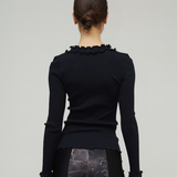 JANE SEAMLESS TOP - BLACK
