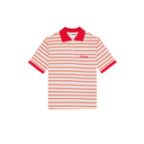 LUNA UNISEX POLO T-SHIRT - RED STRIPE