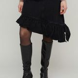 MARLA DENIM SKIRT - BLACK