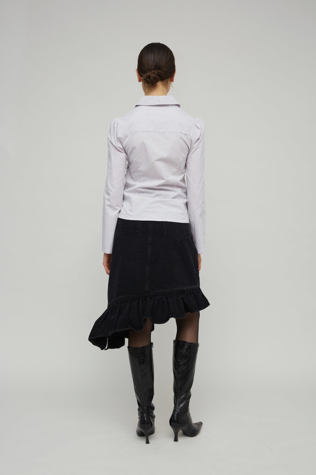 MARLA DENIM SKIRT - BLACK