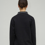 NICO UNISEX POLO SWEATER - BLACK/BROWN