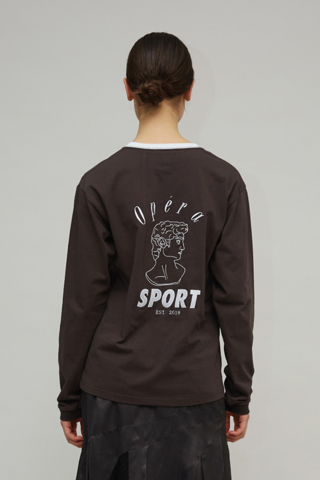 NICO UNISEX LS TEE - BROWN