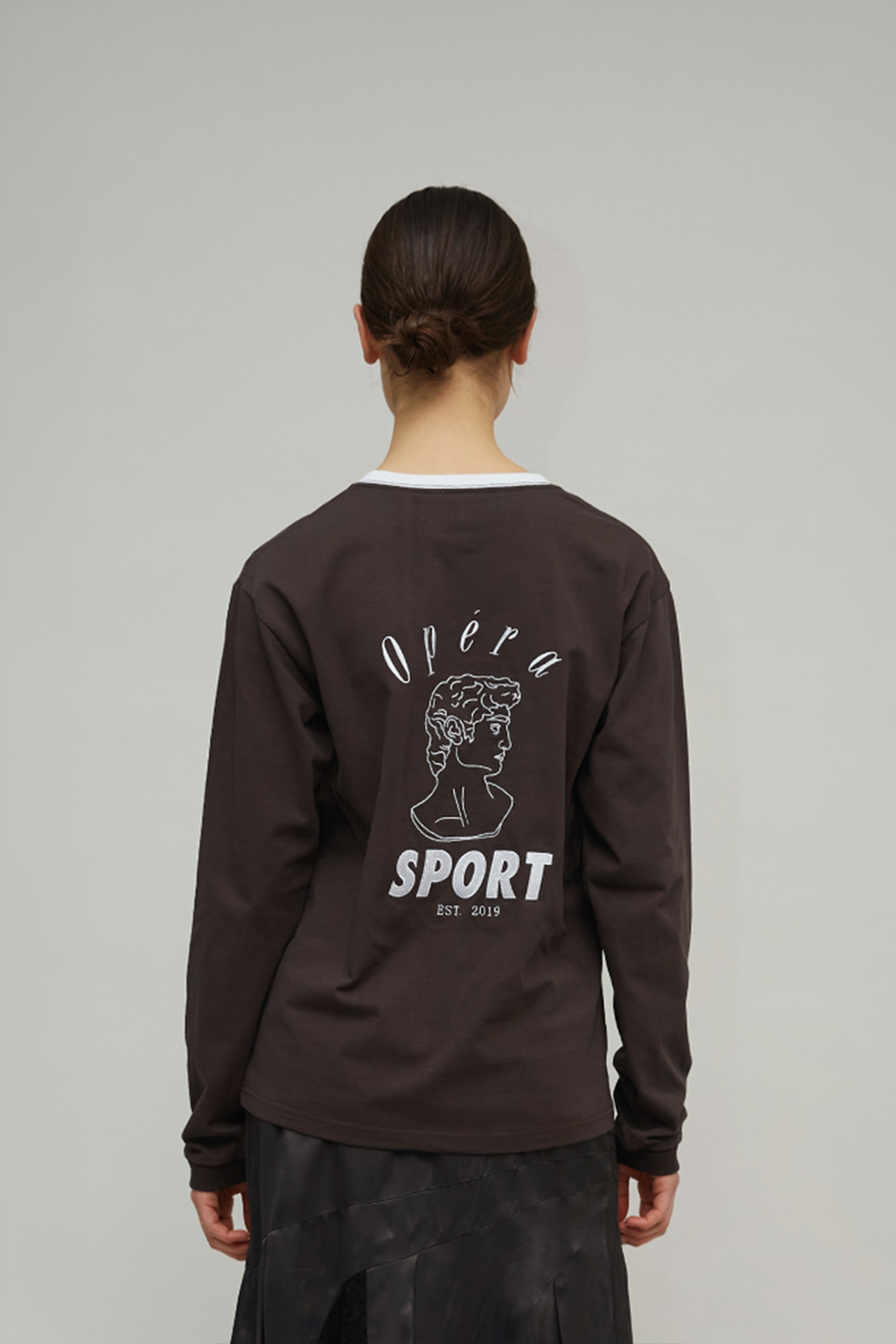 NICO UNISEX LS TEE - BROWN