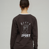 NICO UNISEX LS TEE - BROWN