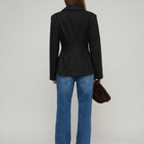 ORNELLA WOOL JACKET - BLACK