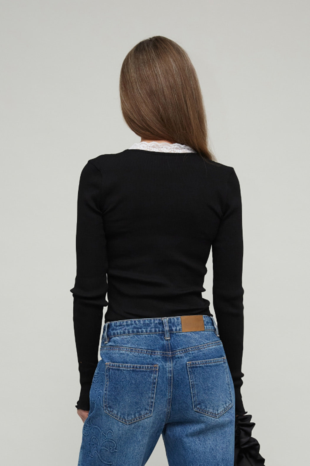 ROSELLA SEAMLESS TOP - BLACK