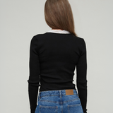 ROSELLA SEAMLESS TOP - BLACK