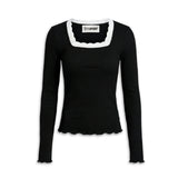ROSELLA SEAMLESS TOP - BLACK