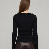ROSIE SEAMLESS TOP - BLACK