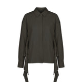 YLANDA WRAP SHIRT - CORAL SMOKE